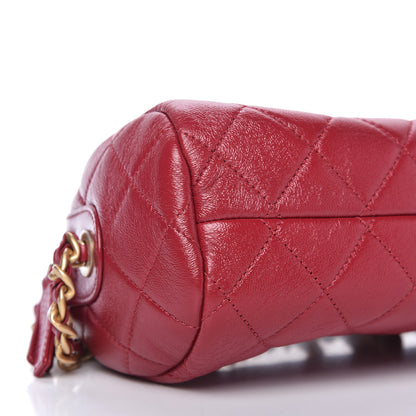 Chanel Shiny Lambskin Quilted Small Fashion Therapy Bowling Bag Red 6 of 10