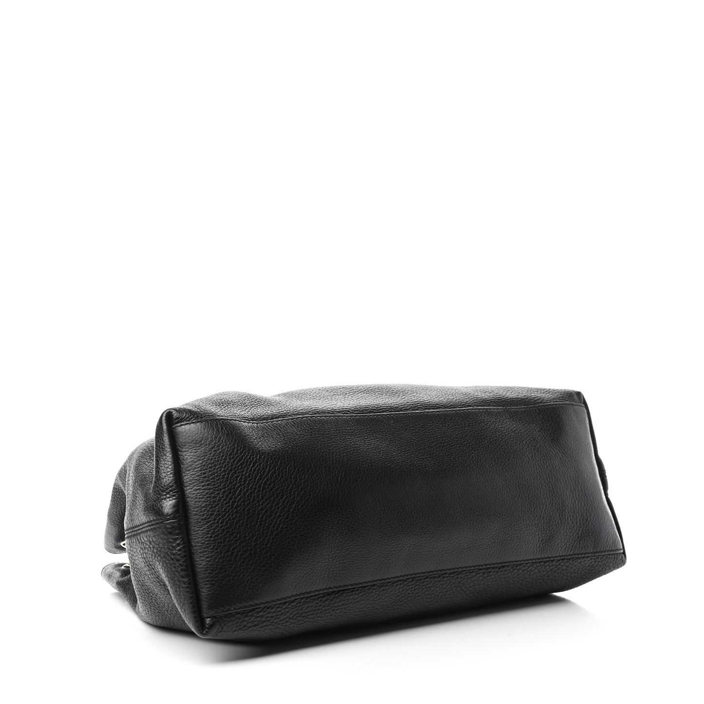 Pebbled Calfskin Medium Soho Chain Shoulder Bag Black