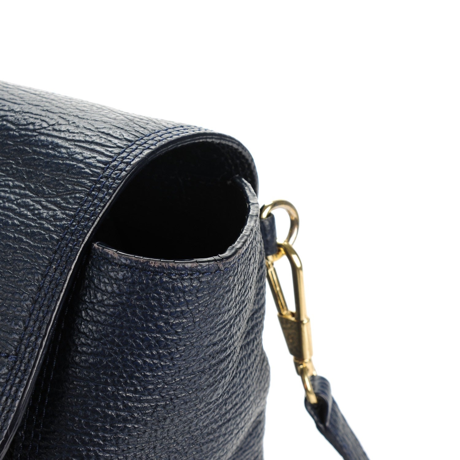 3.1 Phillip Lim 3.1 Textured Calfskin Large Pashli Satchel Ink 7 of 7