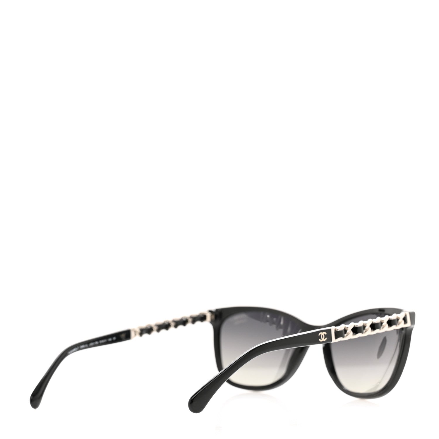 Chanel Cat Eye Chain Polarized Sunglasses 5260-Q Black 4 of 7