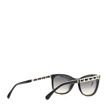 Chanel Cat Eye Chain Polarized Sunglasses 5260-Q Black 4 of 7
