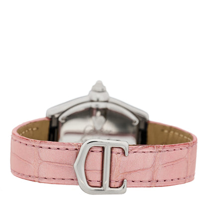 Cartier Stainless Steel Alligator Mother of Pearl 31mm Roadster Quartz Watch Pink 3 of 4