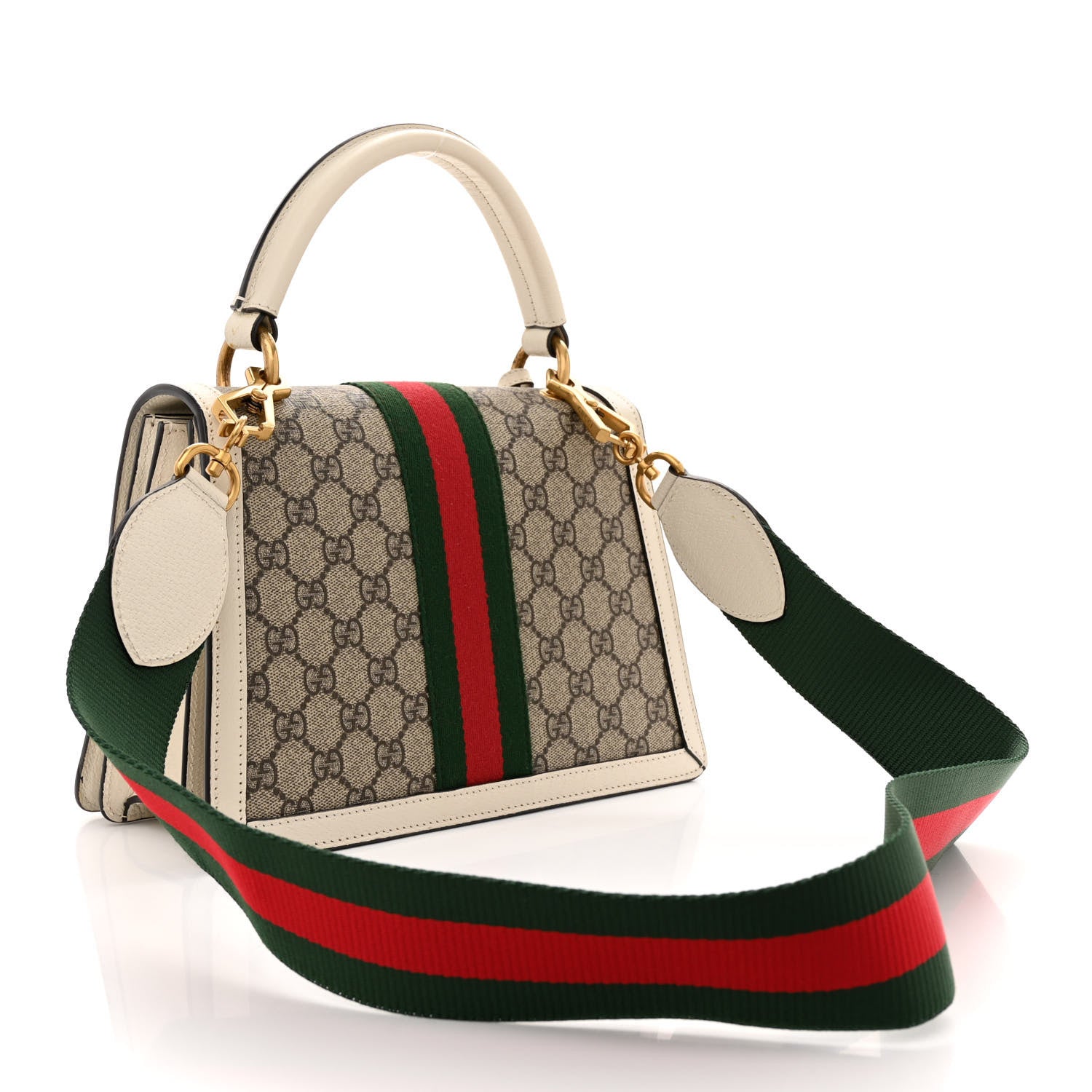 Gucci GG Supreme Monogram Small Queen Margaret Top Handle Bag White 3 of 15