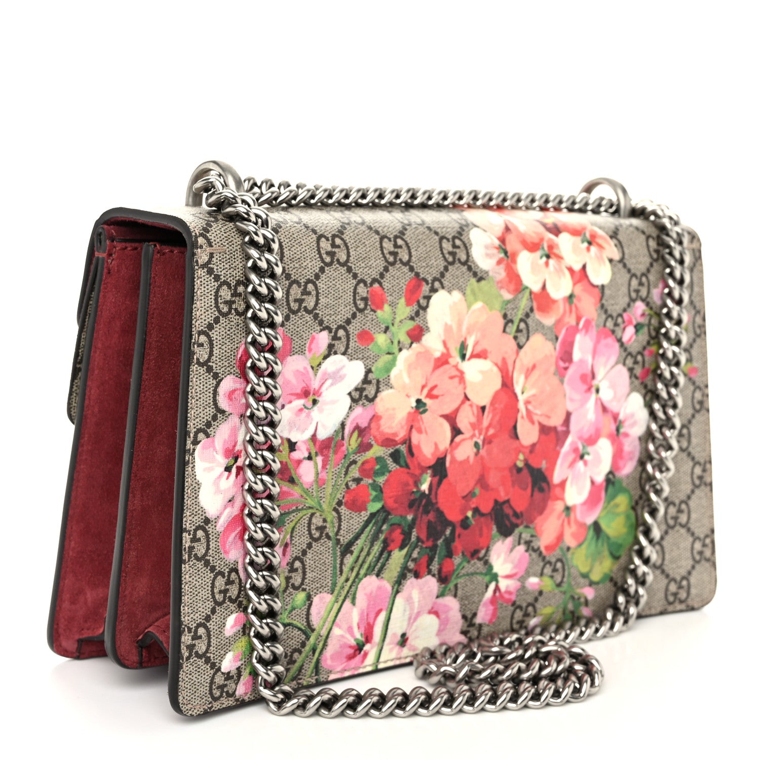 Gucci GG Supreme Monogram Blooms Small Dionysus Shoulder Bag Beige Multicolor Dry Rose 3 of 10