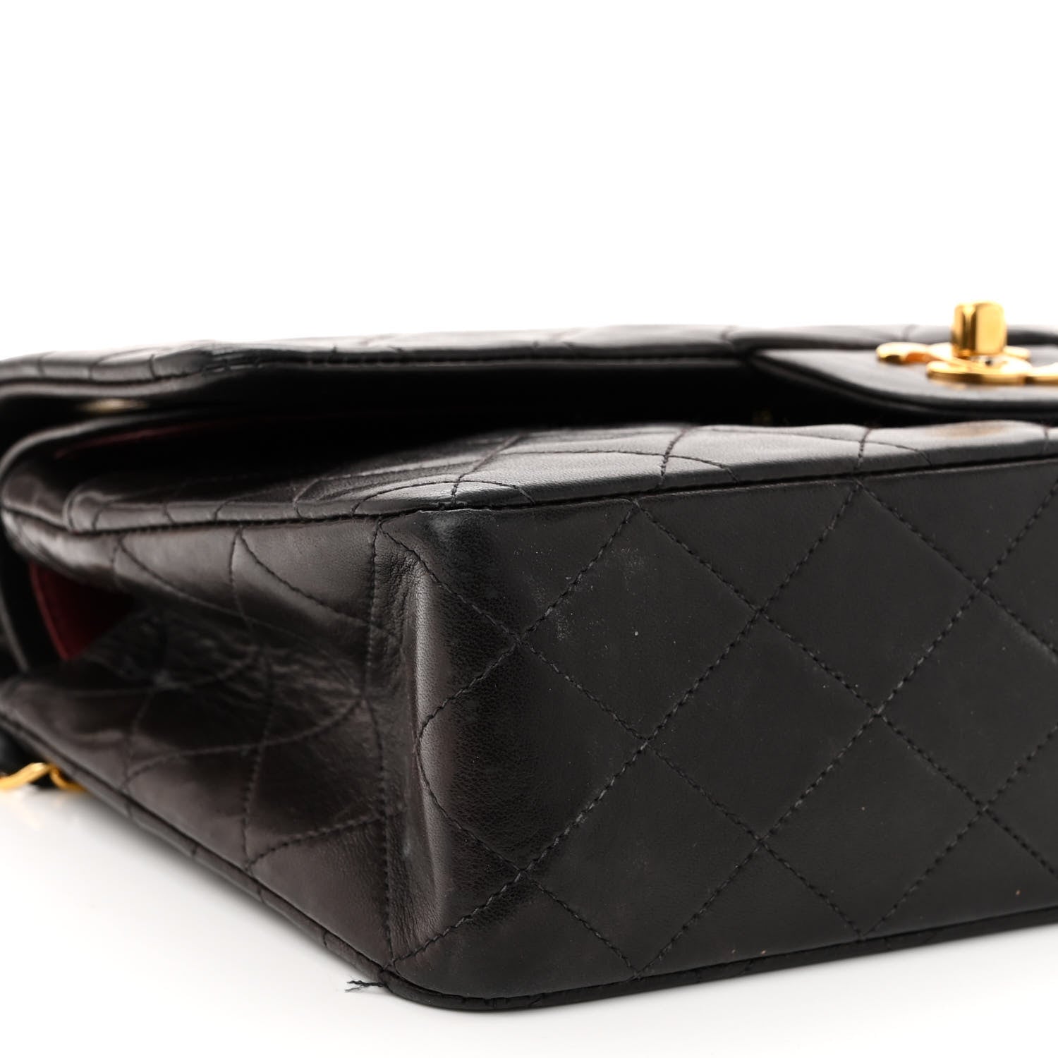 Chanel Lambskin Quilted Medium Double Flap Black 9 of 13