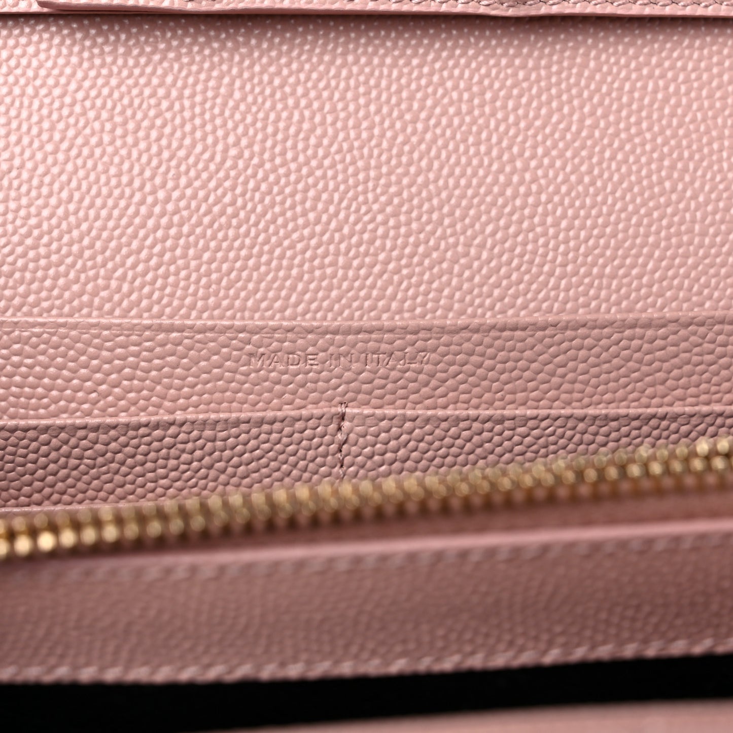 Grain De Poudre Matelasse Chevron Monogram Chain Wallet Pale Blush