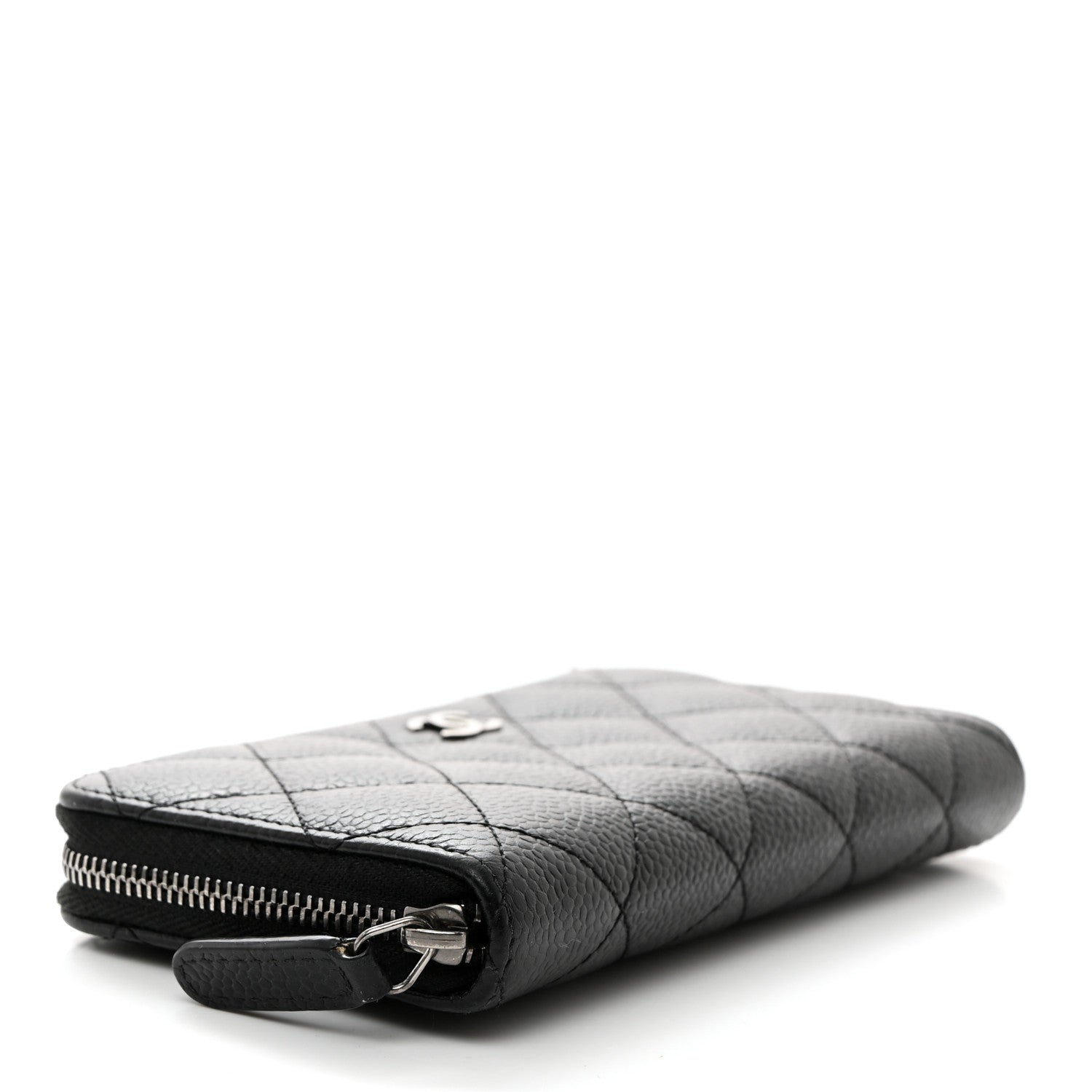 Chanel Caviar Quilted Medium Zip Around Wallet Black 4 of 8