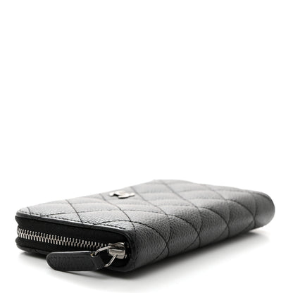 Chanel Caviar Quilted Medium Zip Around Wallet Black 4 of 8