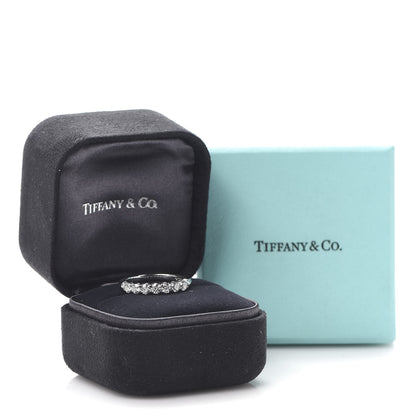 Tiffany Platinum Diamond 3mm Half Circle Embrace Band Ring 53 6.25 5 of 5
