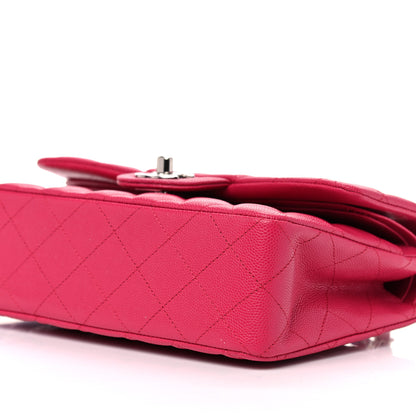 Chanel Caviar Quilted Small Double Flap Dark Pink 9 of 10