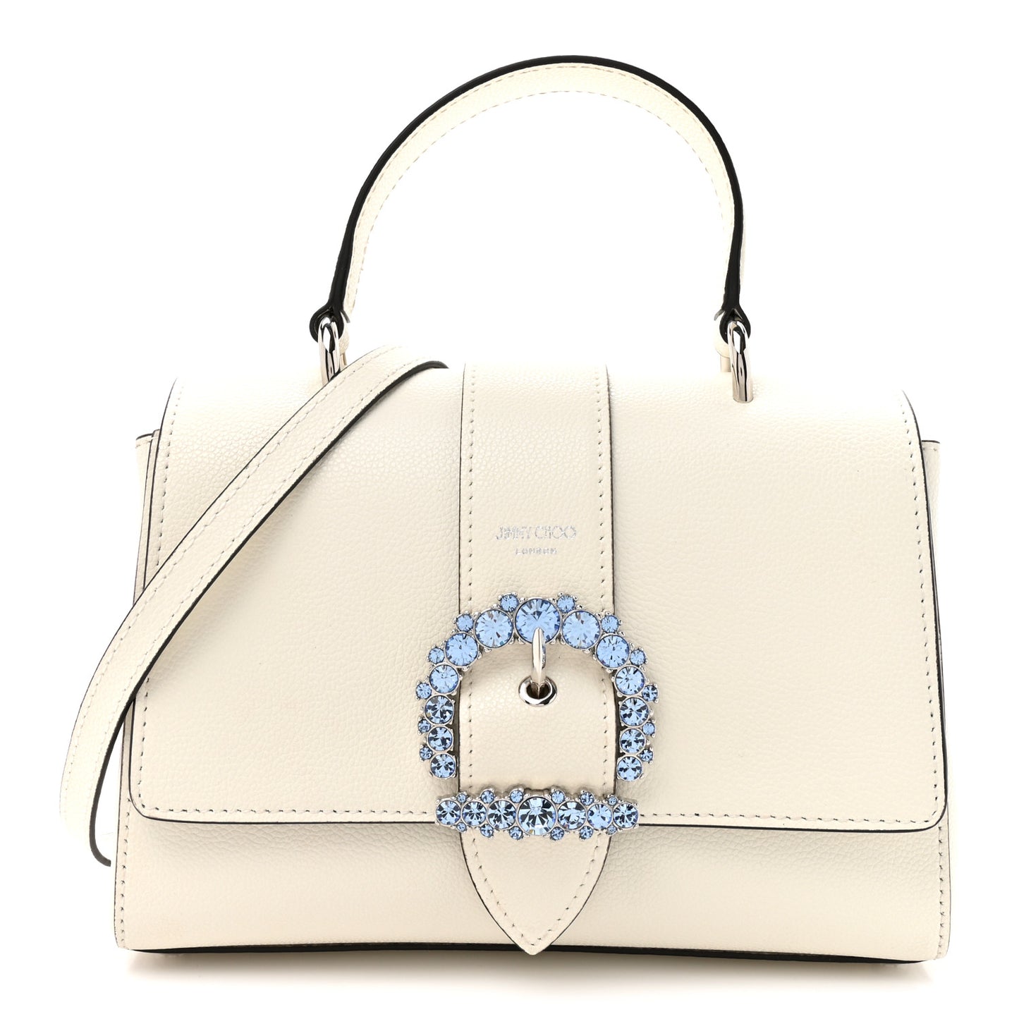 Calfskin Crystal Small Cheri Top Handle Bag