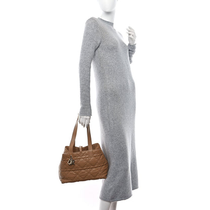 Christian Dior CHRISTIAN DIOR Calfskin Macrocannage Medium Toujours Tan 2 of 14