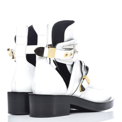 Balenciaga Brushed Calfskin Ceinture Ankle Boots 36 White 4 of 13