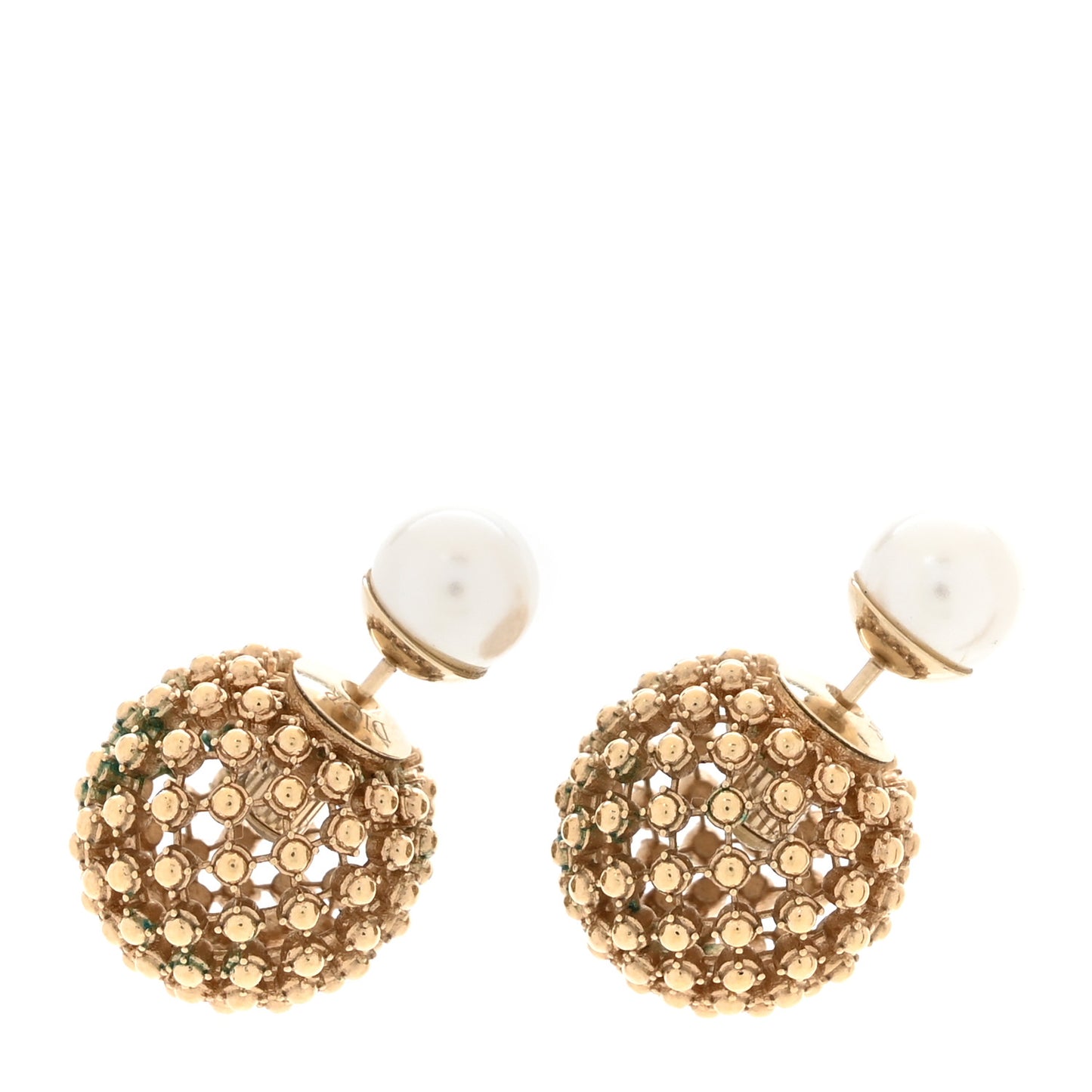 Pearl Mise En Dior Tribales Earrings Gold