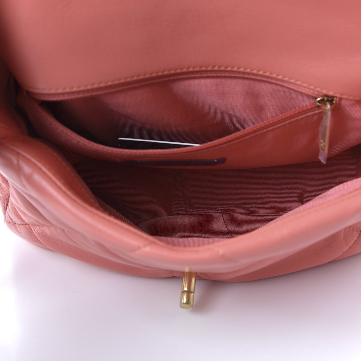 Goatskin Quilted Medium 19 Flap Pink