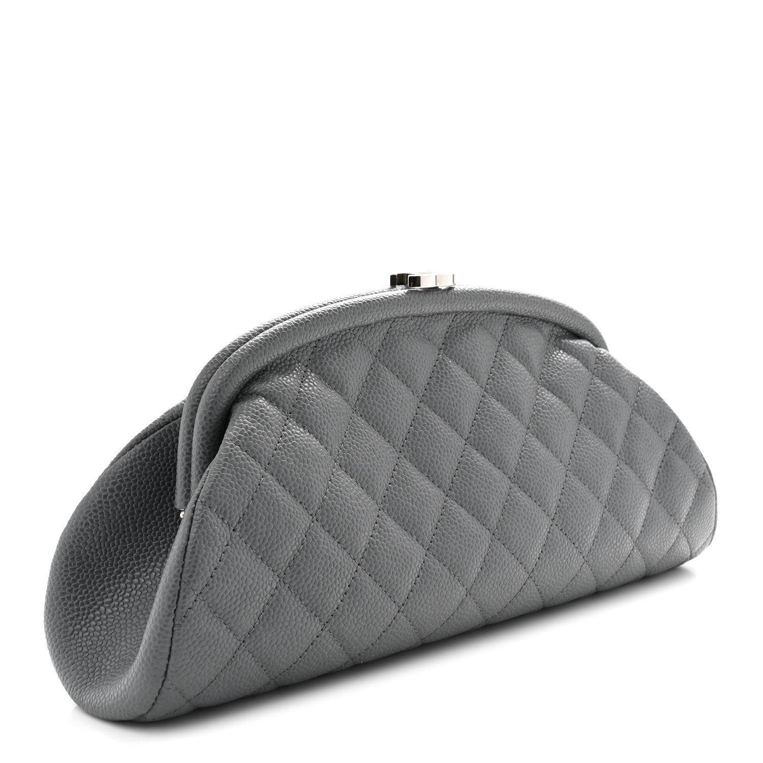 Chanel Caviar Quilted Timeless Clutch Dark Grey 3 of 11