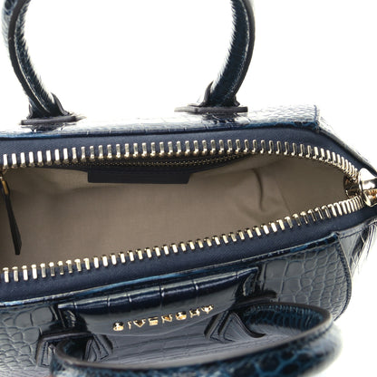 Givenchy Calfskin Crocodile Embossed Mini Antigona Navy 4 of 5