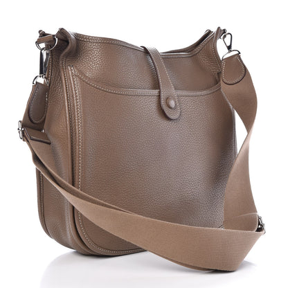 Hermes Taurillon Clemence Evelyne III PM Etoupe 3 of 7