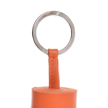 Hermes Lambskin Carmen Tassel Key Holder Orange 3 of 5