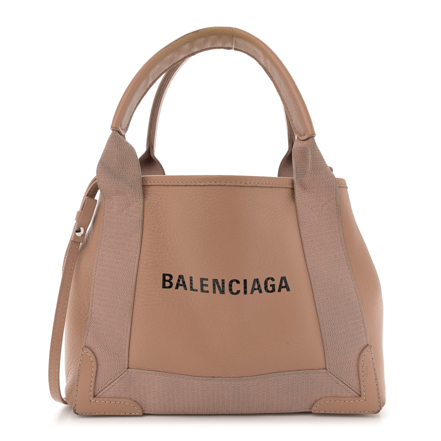 Nappa S Navy Cabas Beige Latte