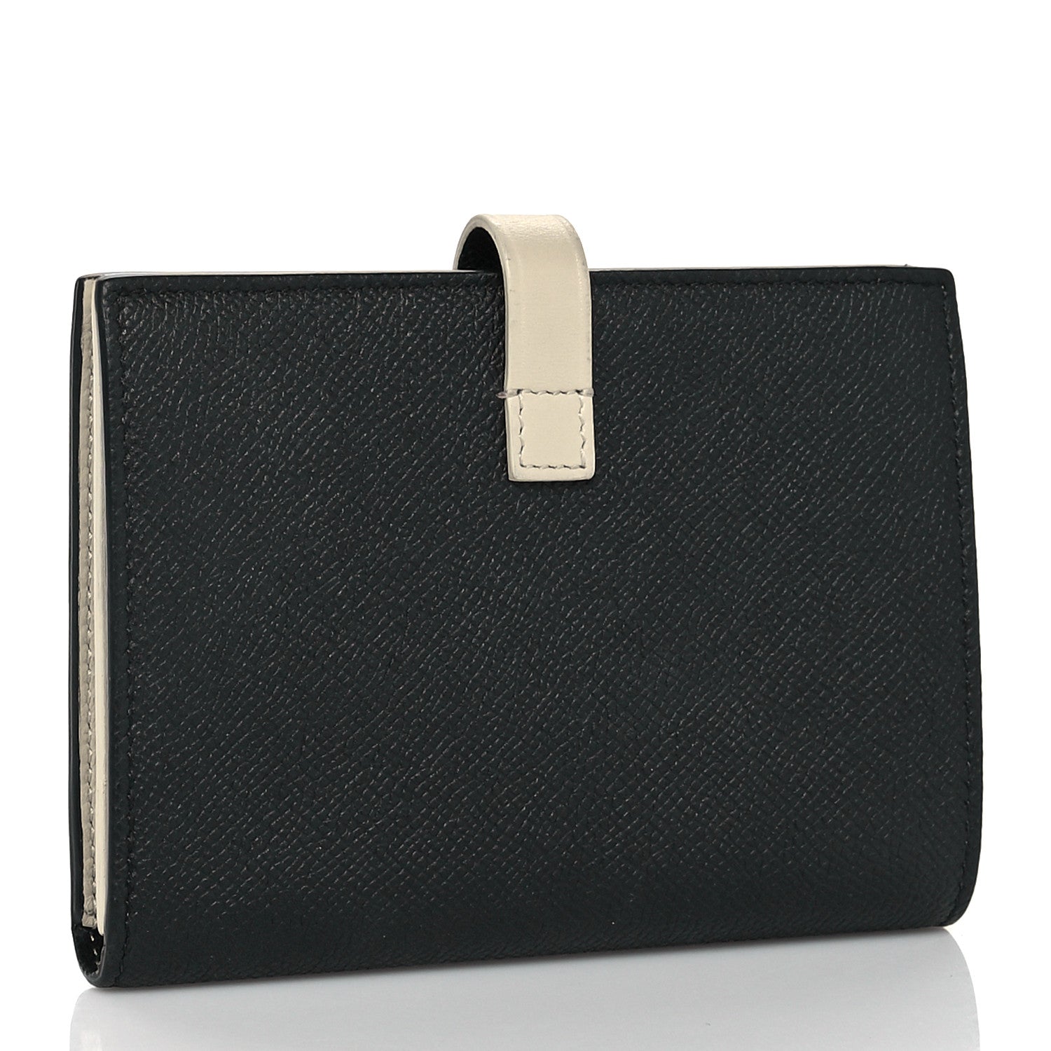 Celine Grained Calfskin Medium Multifunction Strap Wallet Black Chalk 4 of 10