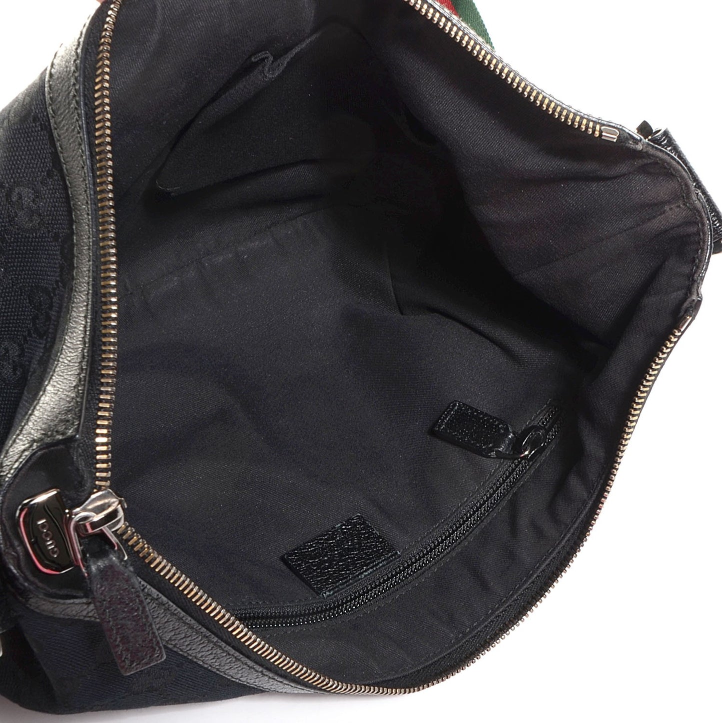 Monogram Web Medium Half Moon Hobo Black