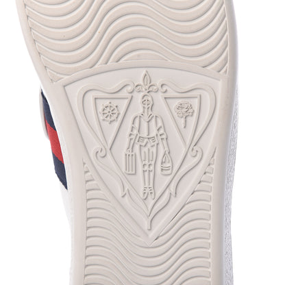 Gucci Calfskin Ayers Web Dagger Embroidered Womens Ace Sneakers 40 White 6 of 11