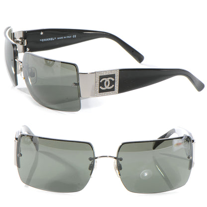 Chanel Crystal CC Logo Sunglasses 4095 B Black 1 of 5