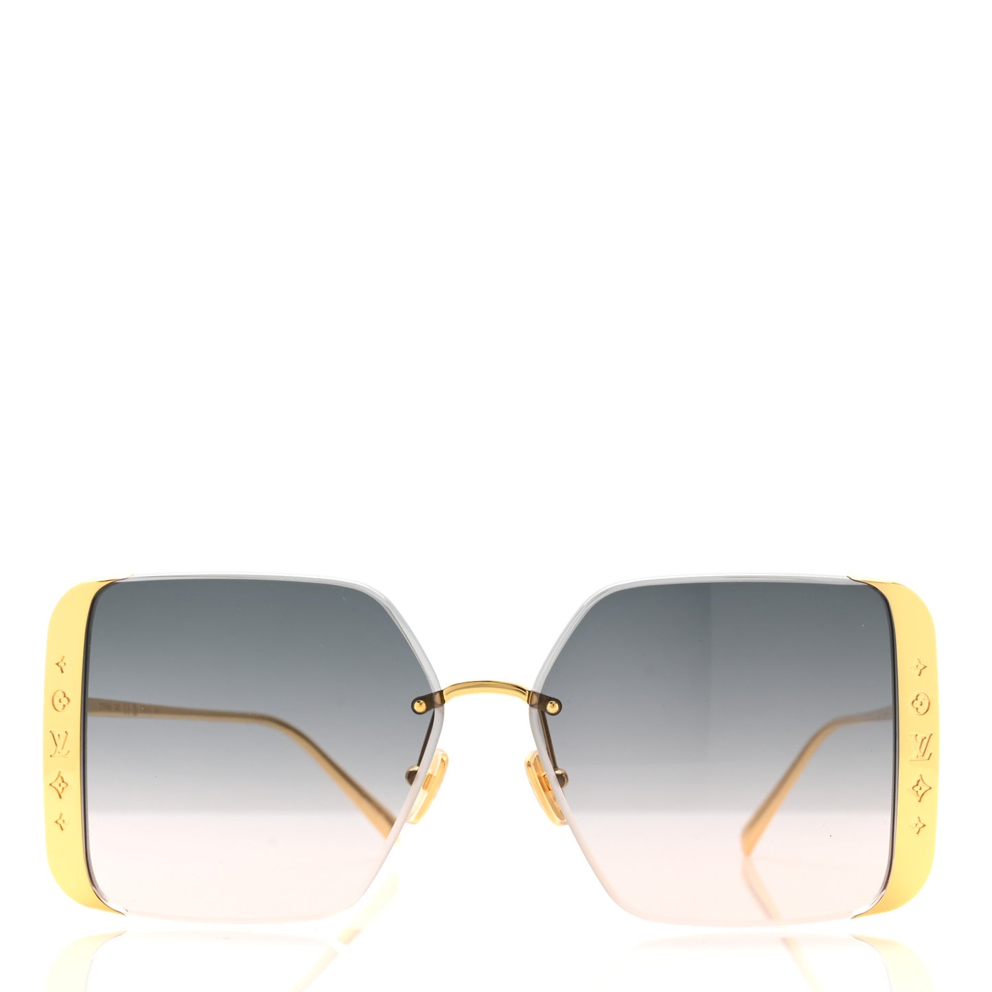 Metal LV Moon Square Sunglasses Z1994U Gold