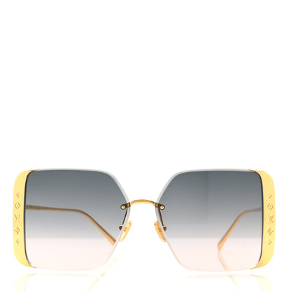 Louis Vuitton Metal LV Moon Square Sunglasses Z1994U Gold 2 of 7