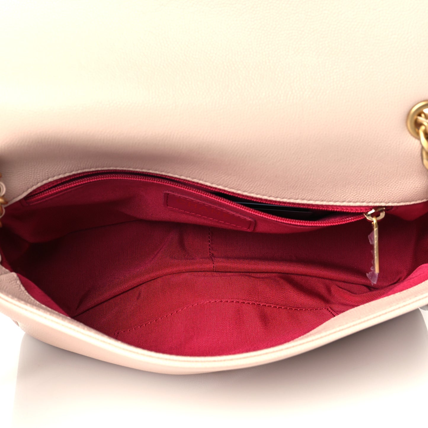 Caviar Quilted Medium Fashion Therapy Flap Beige