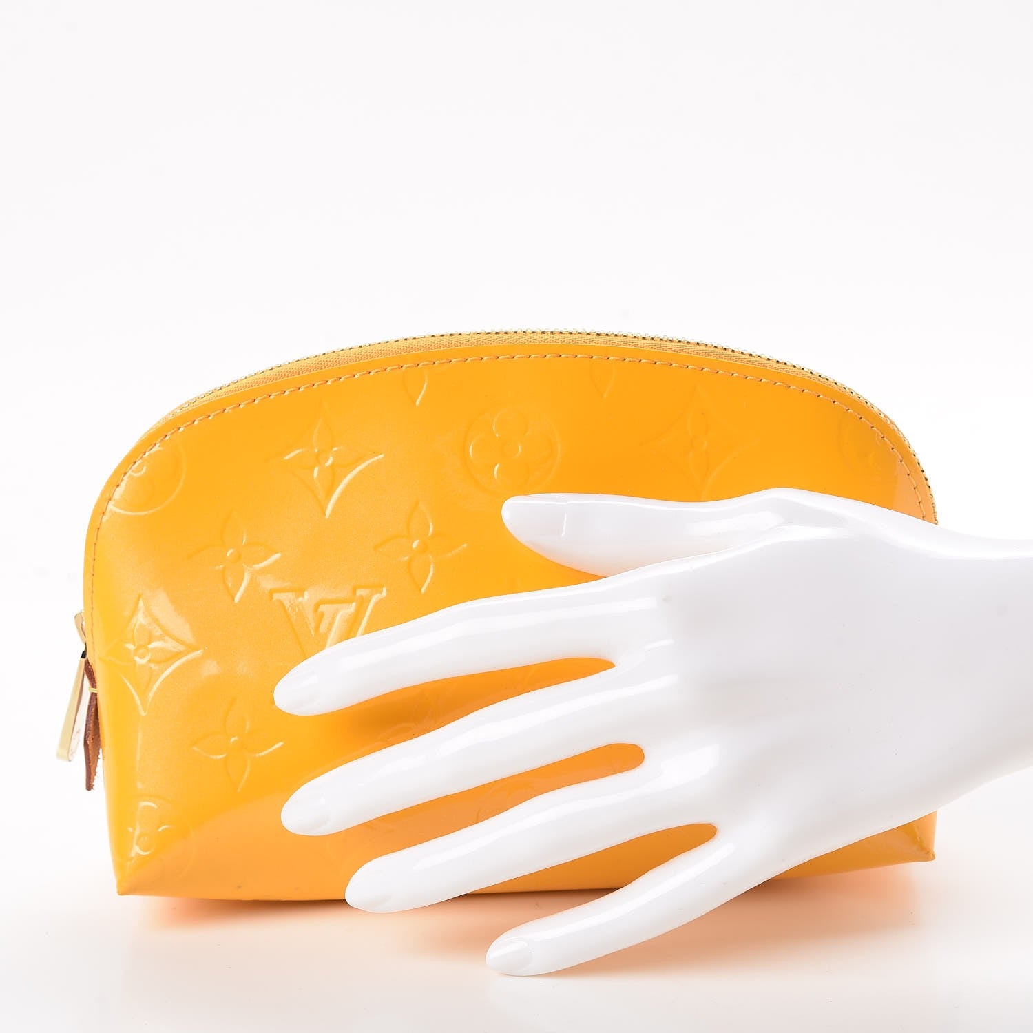 Louis Vuitton Vernis Cosmetic Pouch Jaune Passion 2 of 9