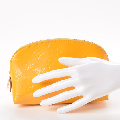 Louis Vuitton Vernis Cosmetic Pouch Jaune Passion 2 of 9