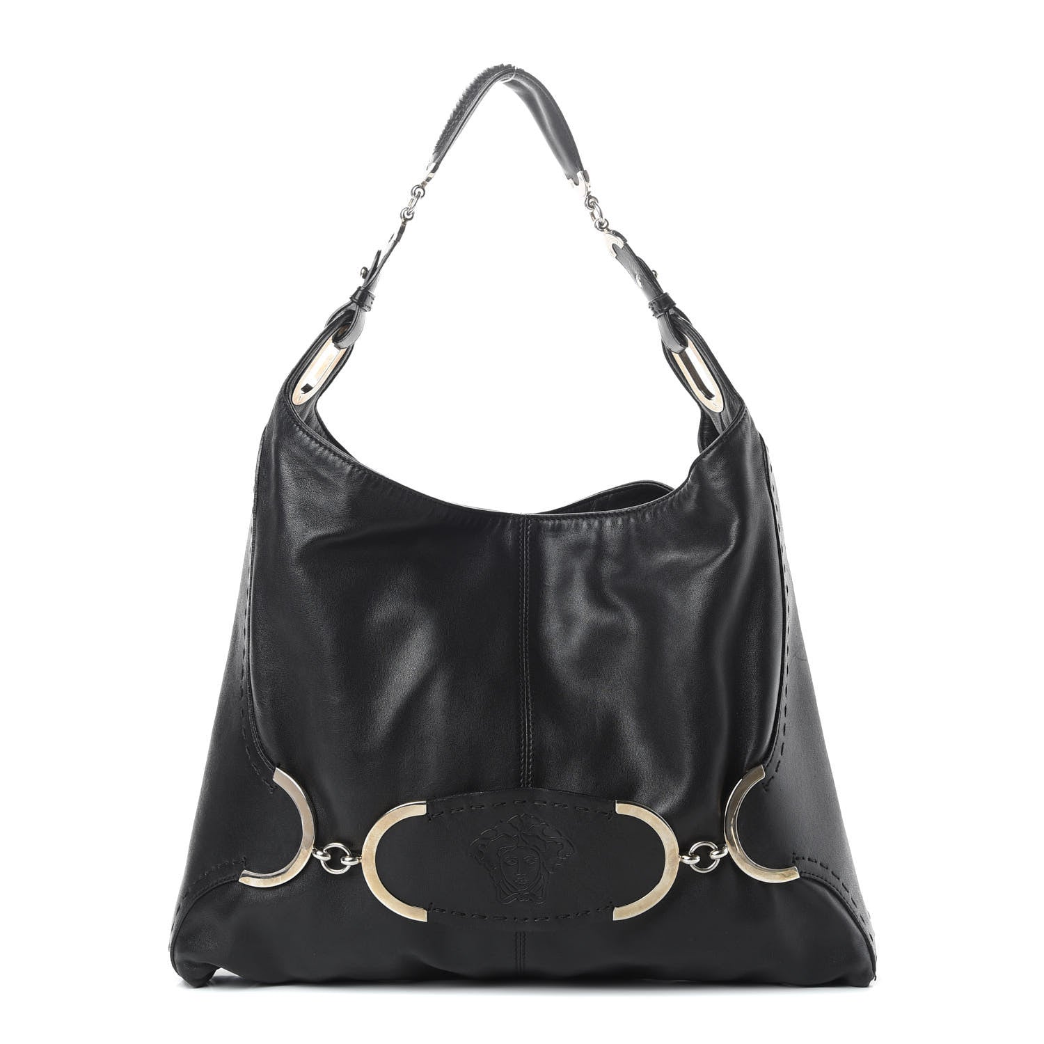 Versace Calfskin Medusa Hobo Black 1 of 11