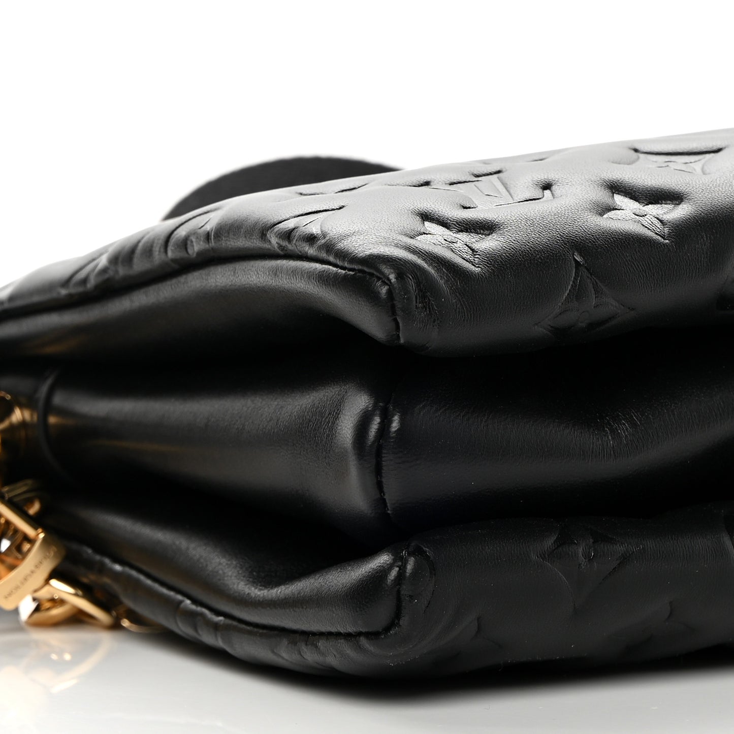 Lambskin Embossed Monogram Coussin PM Black
