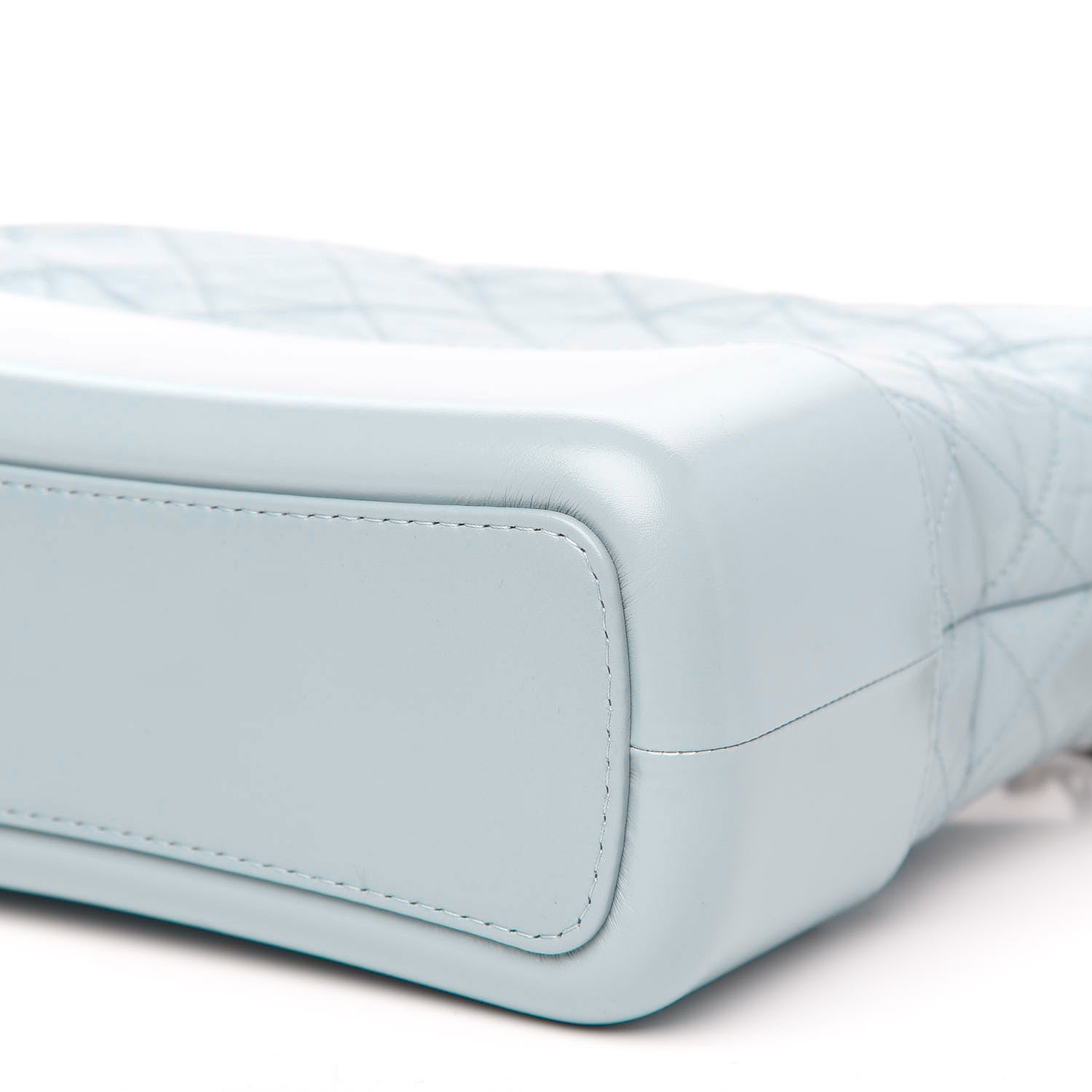 Chanel Aged Calfskin Quilted Medium Gabrielle Hobo Light Blue 7 of 10