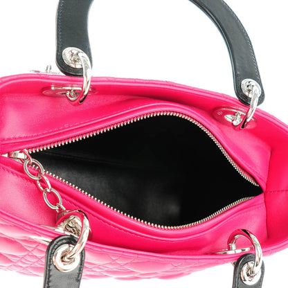 Christian Dior Lambskin Cannage Medium Tri-Color Lady Dior Pink 5 of 7