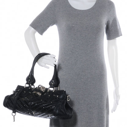 Chloe Python Chevron Paddington Black 2 of 9