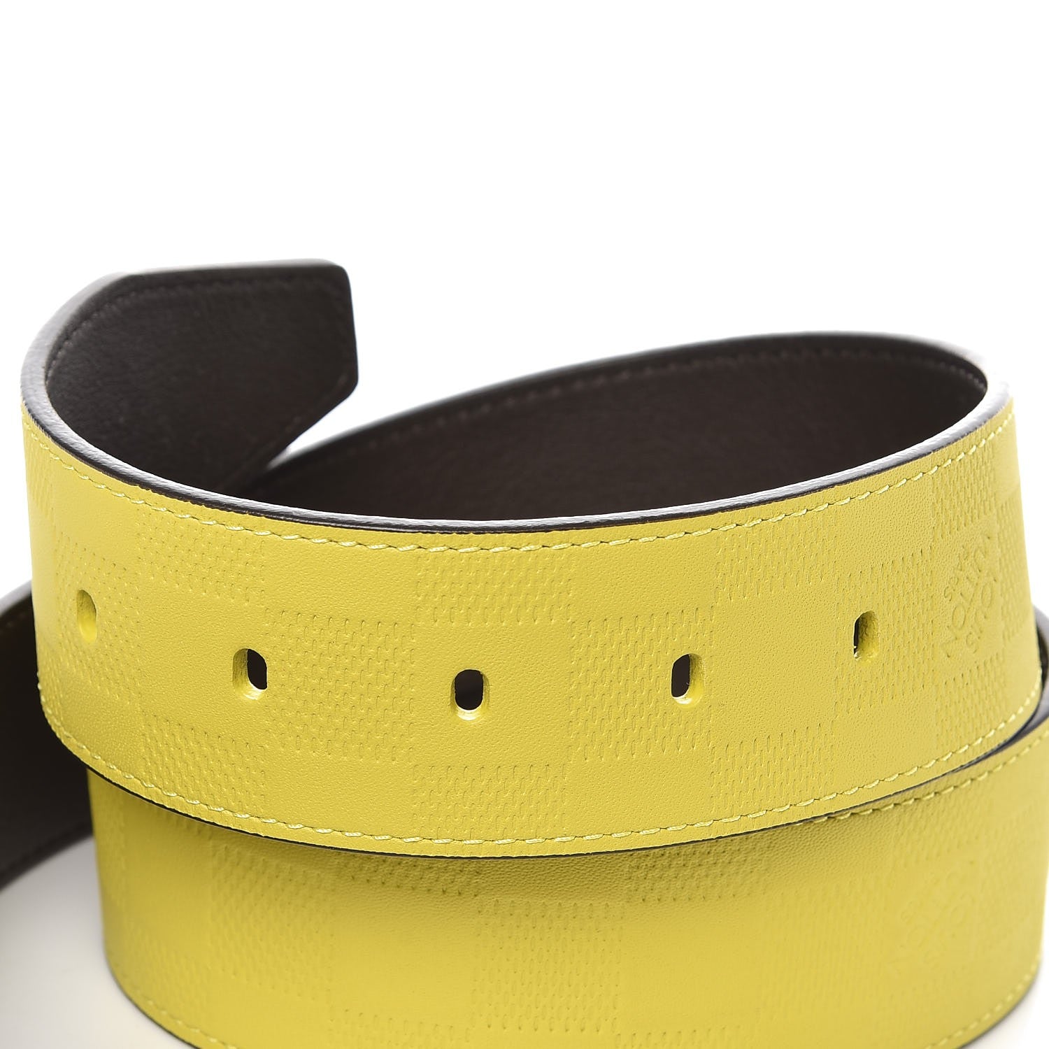 Louis Vuitton Damier Infini Calfskin 40mm Belt 100 40 Vert Acide 4 of 8