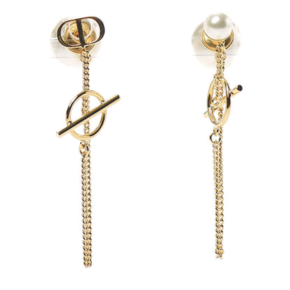 Christian Dior Pearl Tribales Earrings Gold White 1 of 3