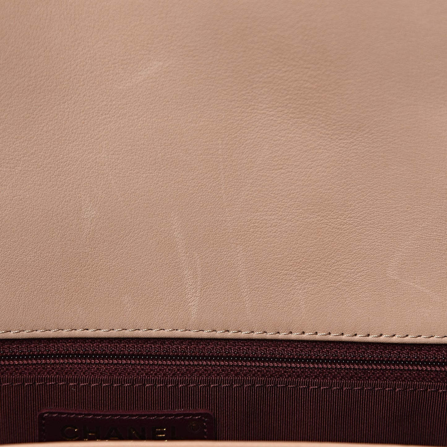 Calfskin Stitched Small Paris in Rome Messenger Beige