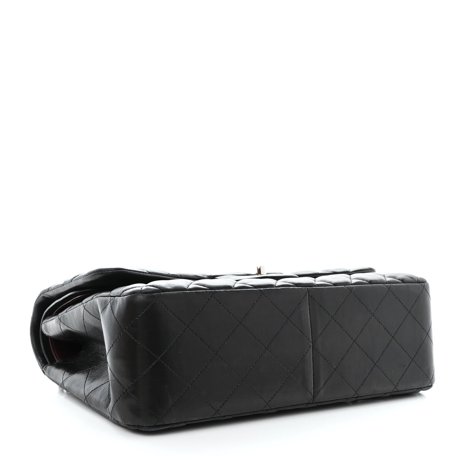 Chanel Lambskin Quilted Jumbo Double Flap Black 4 of 12