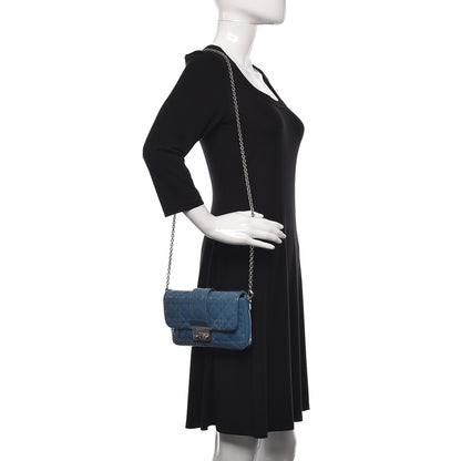 Christian Dior Patent Cannage New Lock Pouch Blue 2 of 13