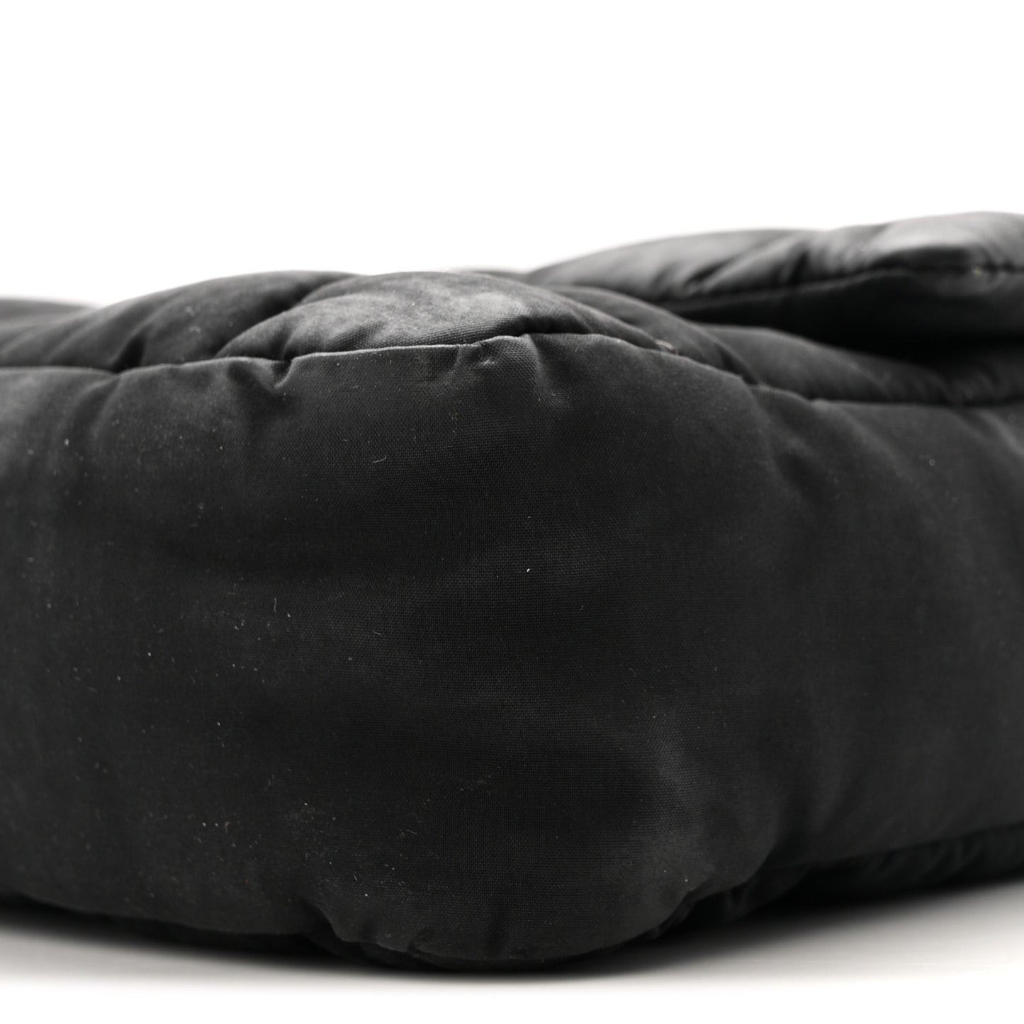 Nylon Square Quilted Flap Black