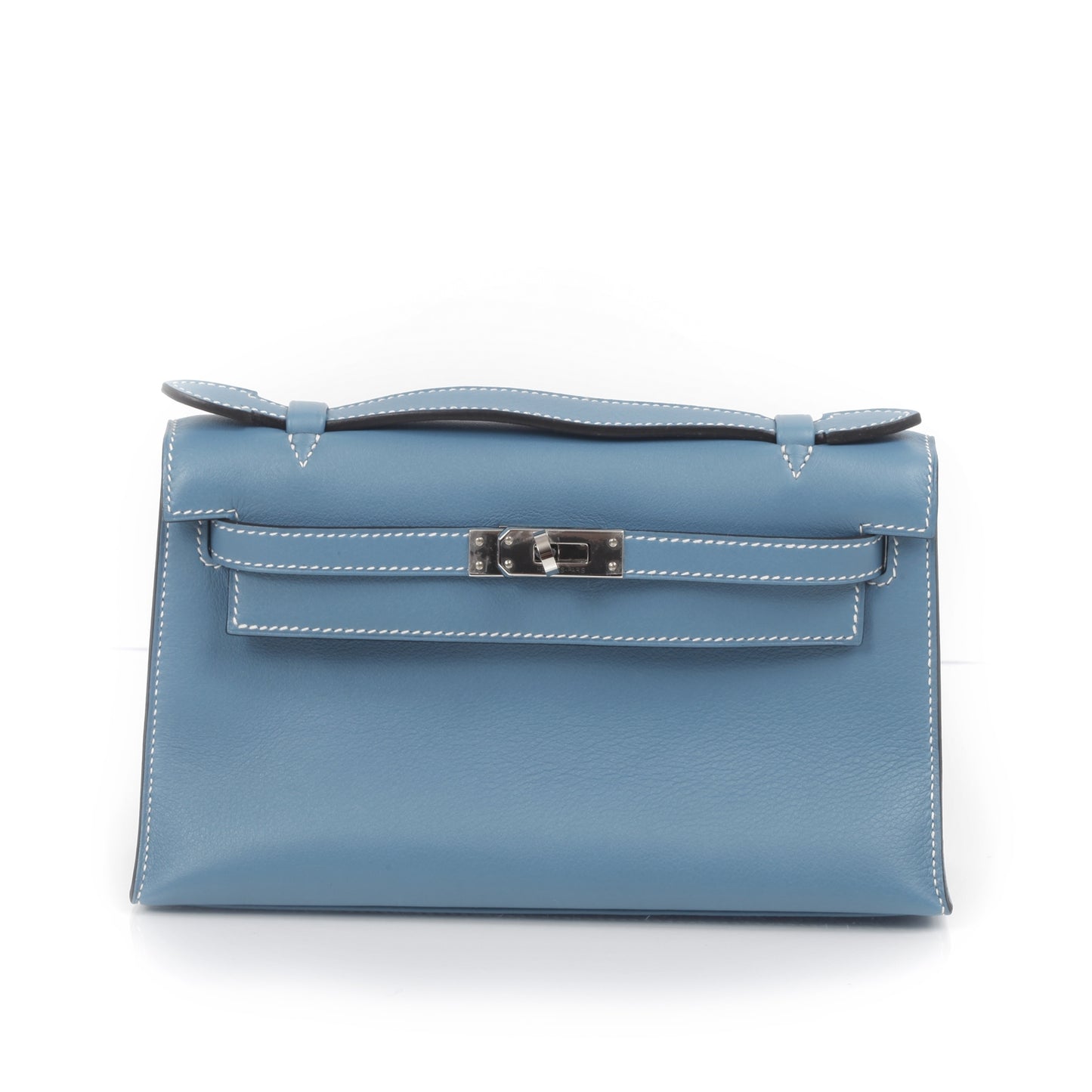 Swift Kelly Pochette Clutch Blue Jean
