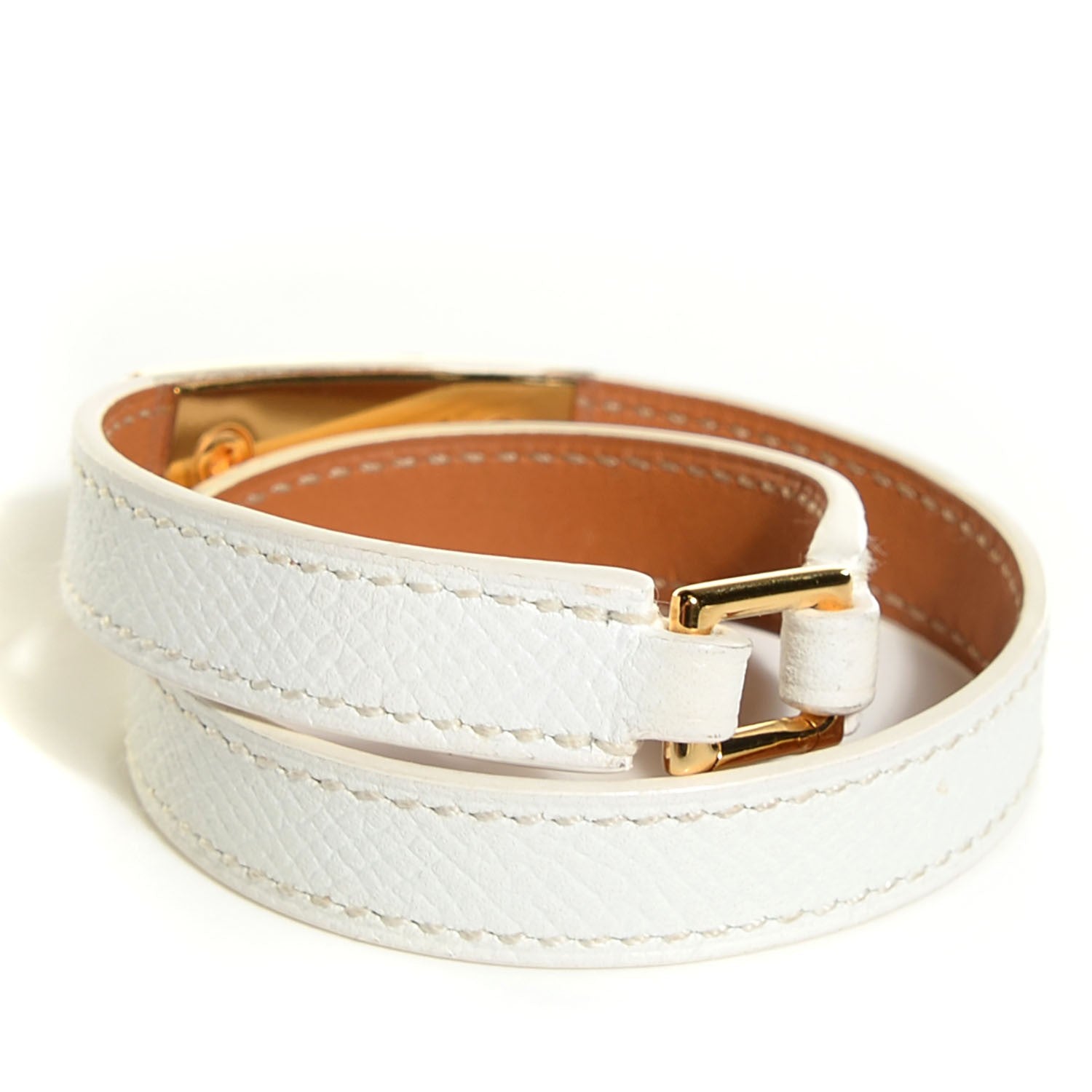 Hermes Epsom Rivale Bracelet S White 3 of 9