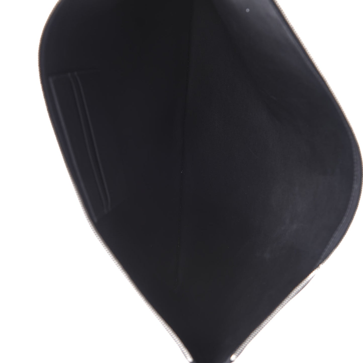 Calfskin Large Made In Clutch Pouch Black