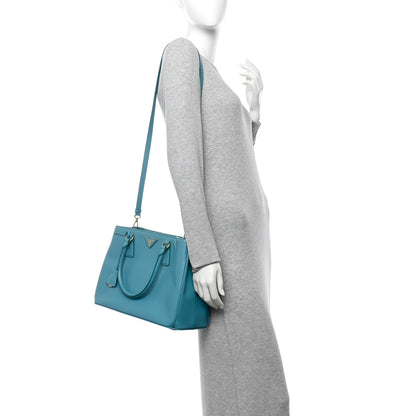 Prada Saffiano Lux Medium Tote Turchese 2 of 10