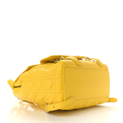 Christian Dior Lambskin Cannage Embroidered Stardust Backpack Yellow 4 of 14