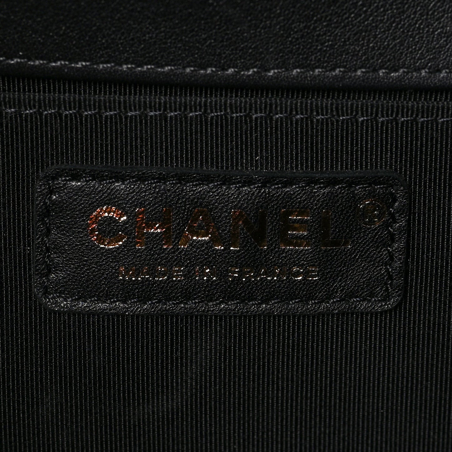 Calfskin Chevron Quilted Medium Boy Flap Black